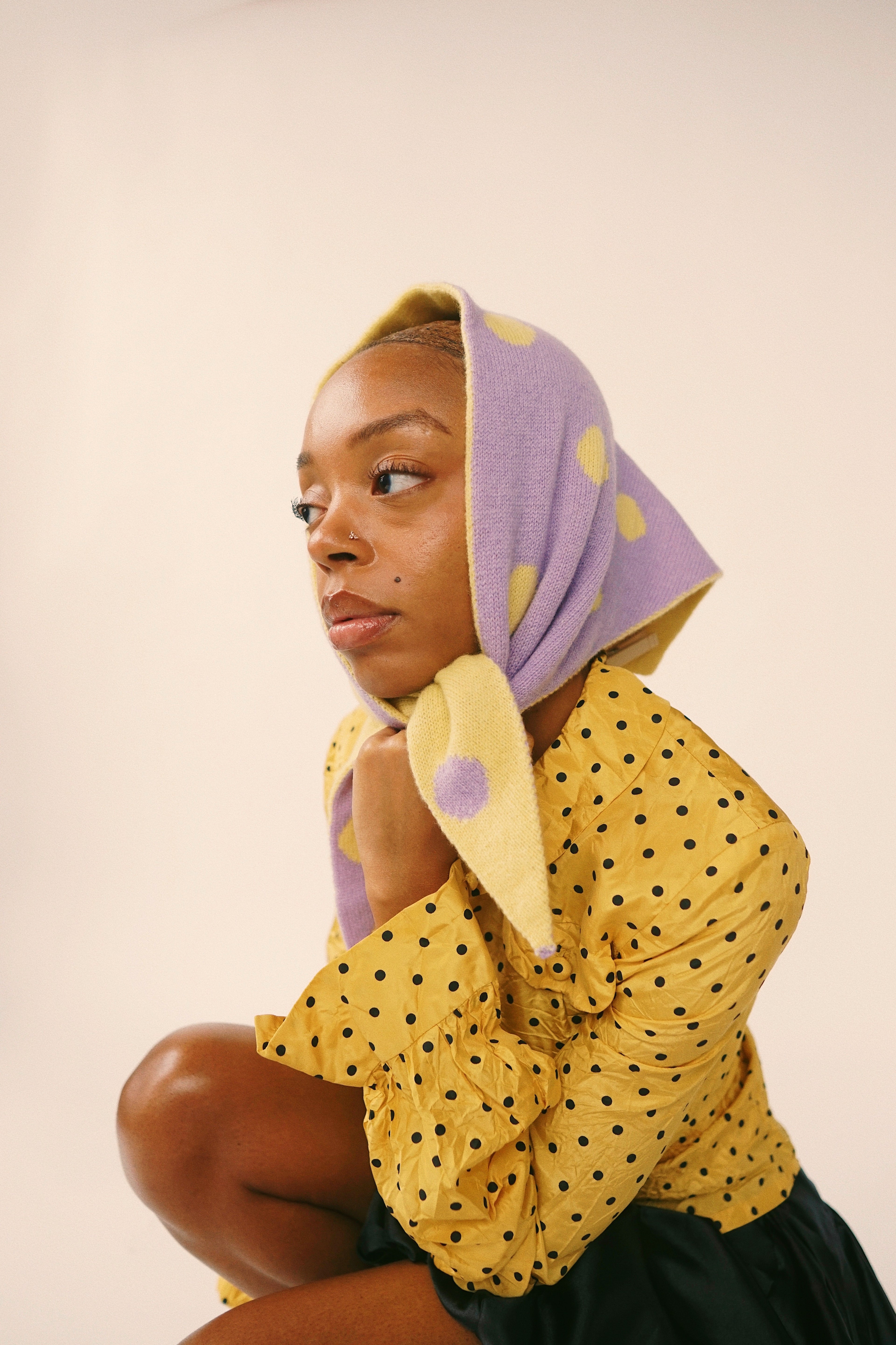 The Chakr Scarf - Purple & Butter Yellow