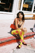 Taara Tights - Chartreuse & Magenta