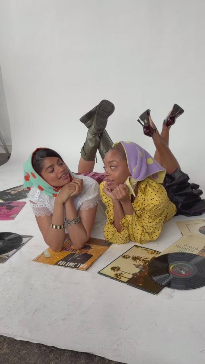 The Chakr Scarf - Purple & Butter Yellow